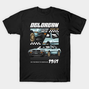 80s Retro Delorean Car T-Shirt